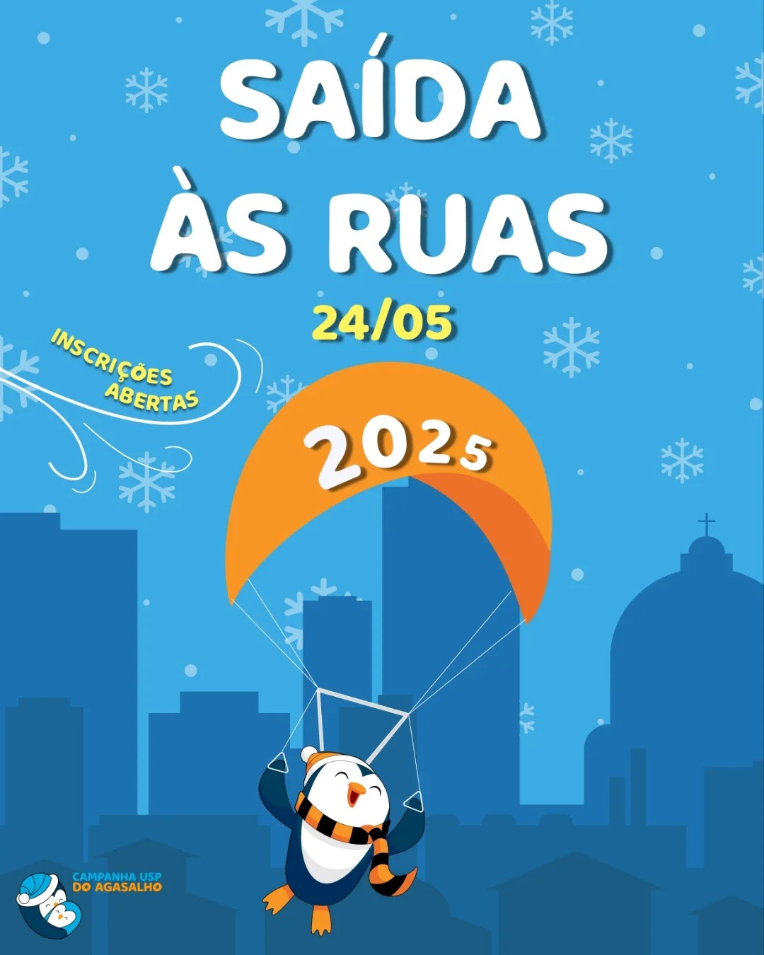 Saída às Ruas 2025 últimas vagas para voluntários na Campanha USP do Agasalho