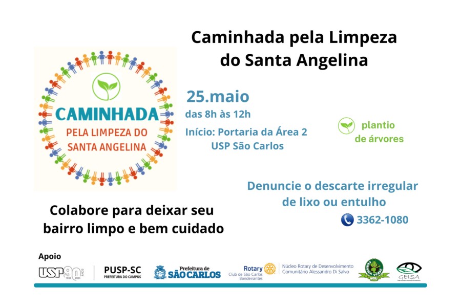 Participe da Caminhada pela limpeza do bairro Santa Angelina