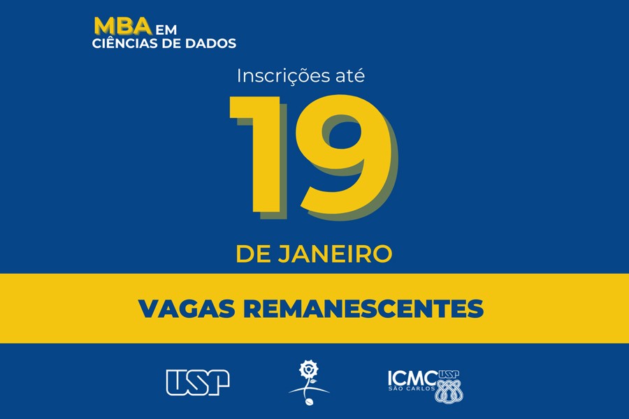 Inscrições abertas para vagas remanescentes do MBA em Ciências de Dados da USP