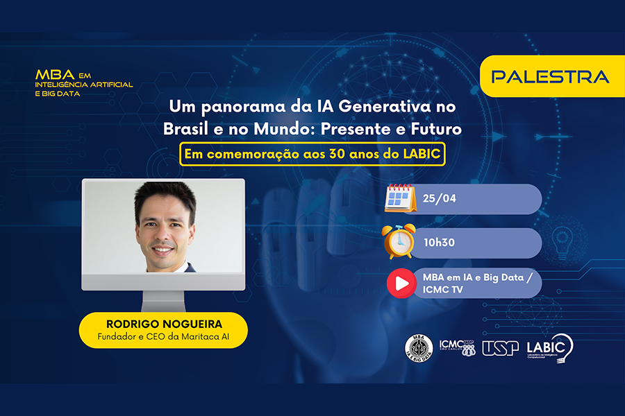Um panorama da inteligência artificial generativa no Brasil e no mundo: assista a evento online gratuito da USP